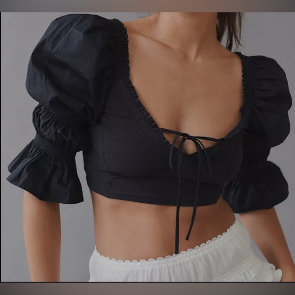 NWT - Urban Outfitters - Rozi Cropped Blouse